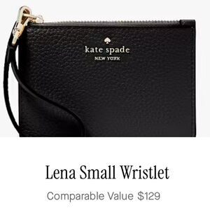 Kate Spade Black Leather Wristlet